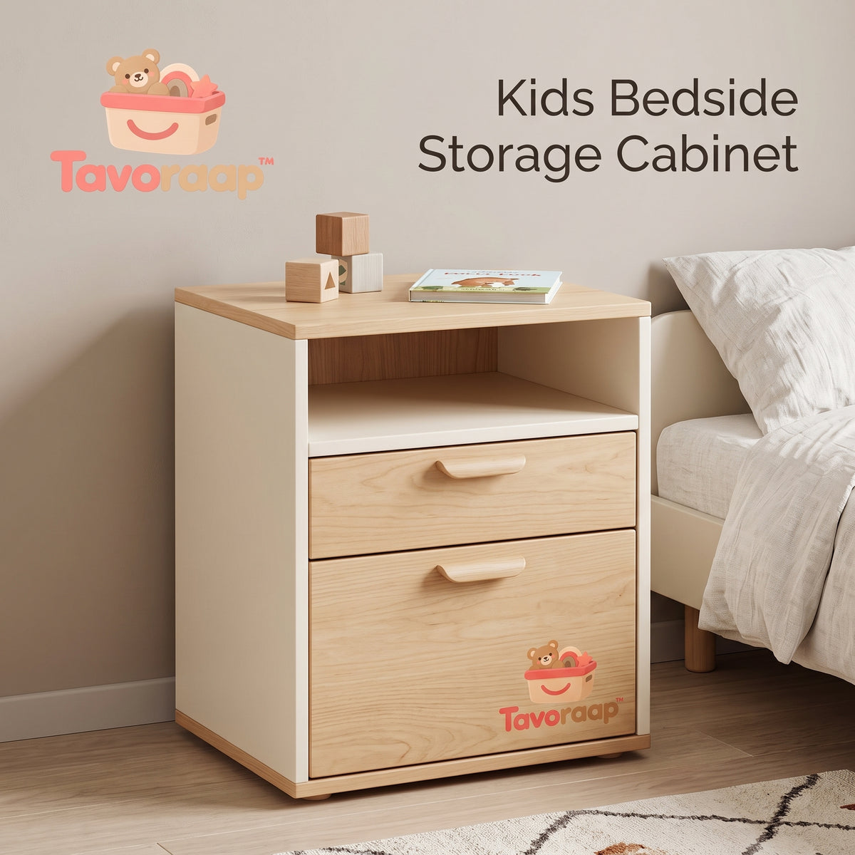 Tavoraap™ Kids Bedside Storage Cabinet image 2
