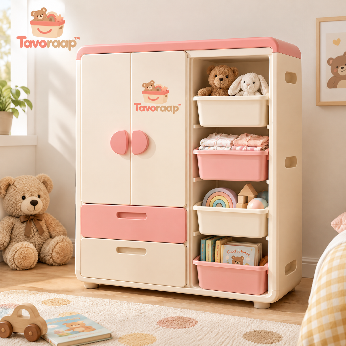 Tavoraap™ Kids Wardrobe Storage Cabinet image 2