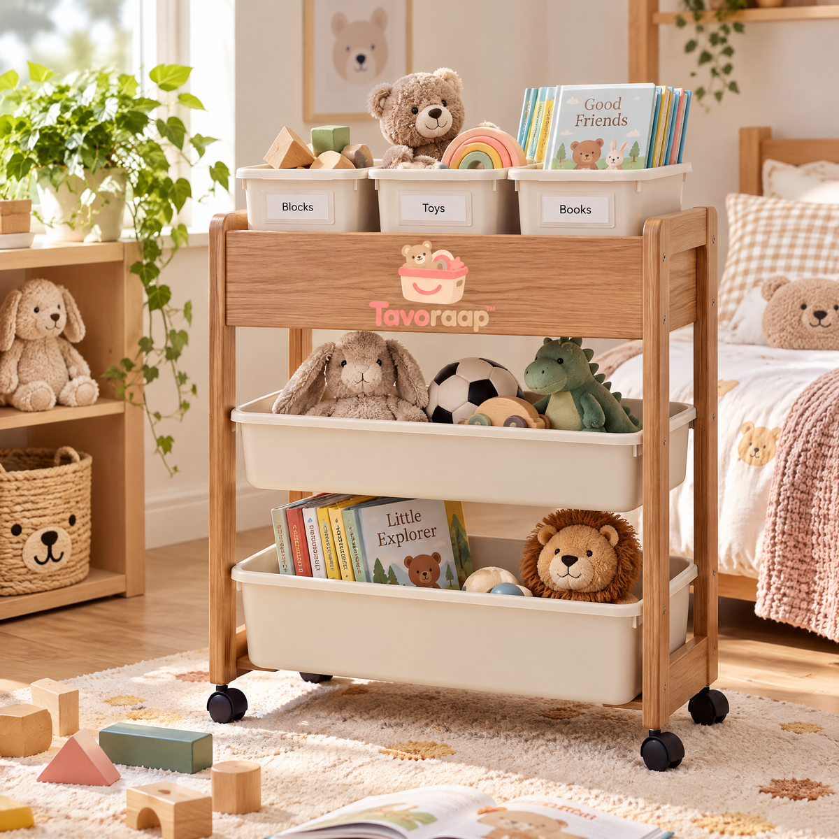 Tavoraap™ Kids Rolling Toy Storage Cart image 4
