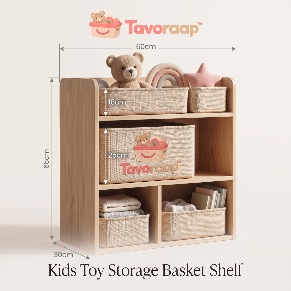 Tavoraap™ Kids Toy Storage Basket Shelf image 5