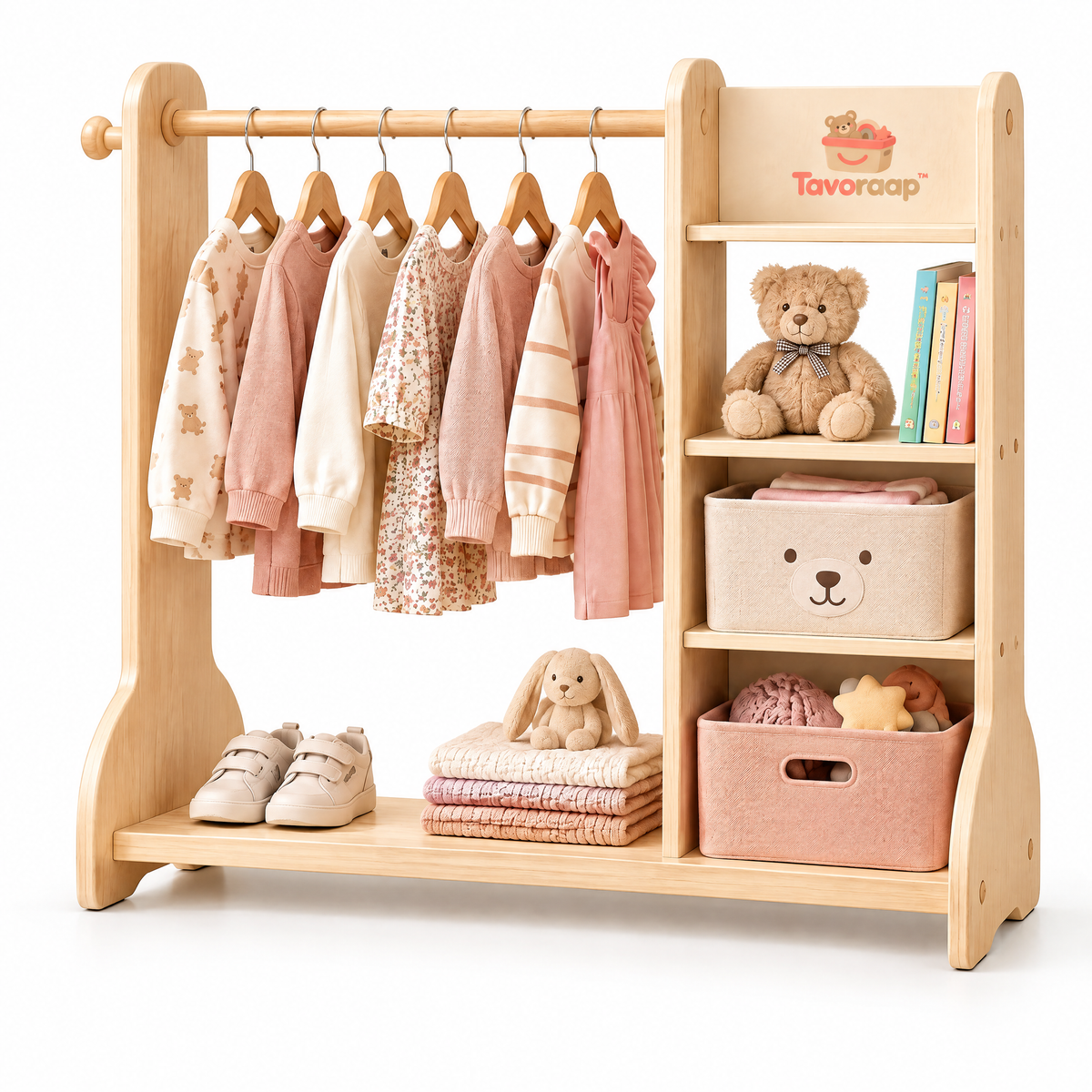 Tavoraap™ Kids Clothing Rack with Shelves image 8