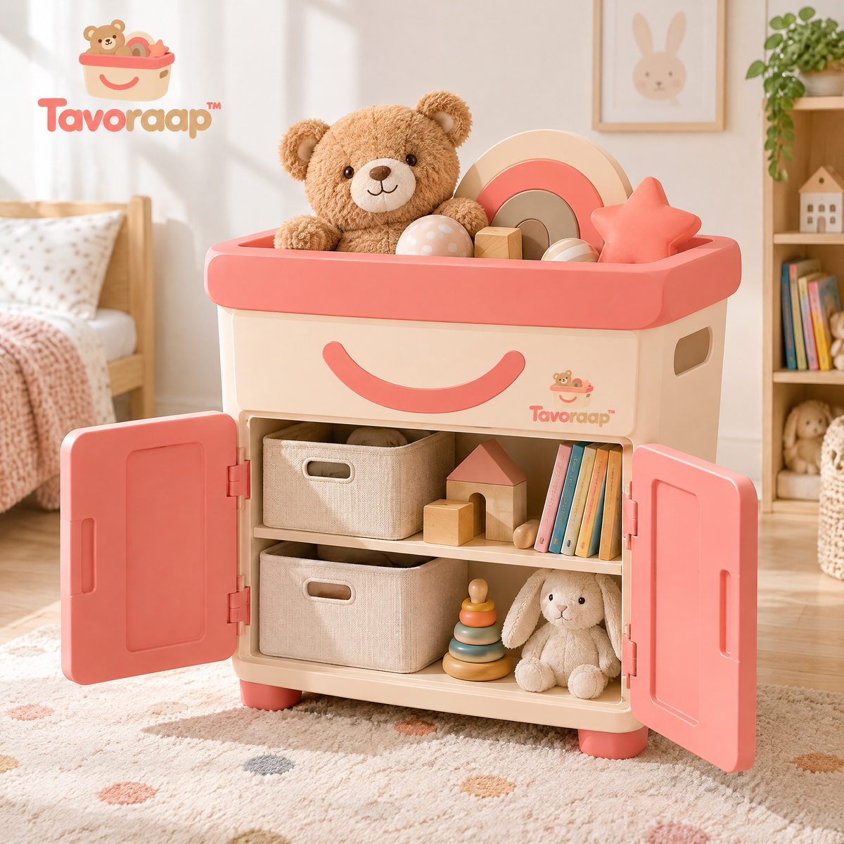 Tavoraap™ Kids Room Storage Cabinet with Doors image 2