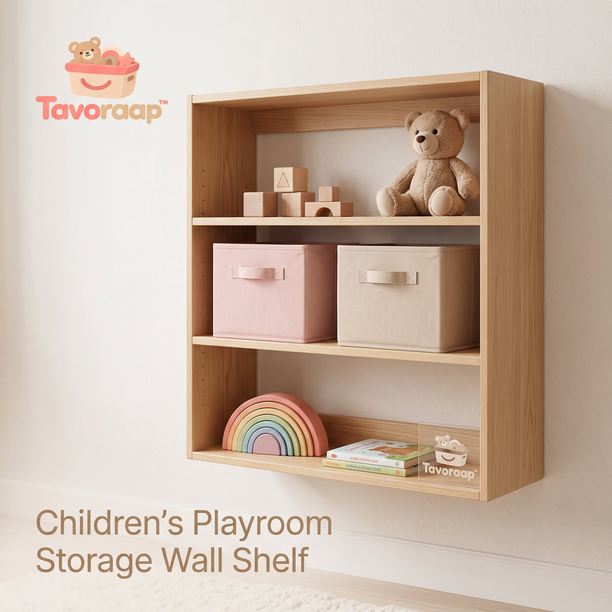 Tavoraap™ Children’s Playroom Storage Wall Shelf image 2