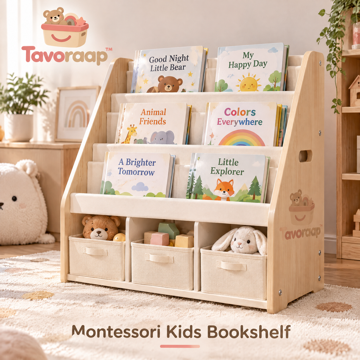 Tavoraap™ Montessori Kids Bookshelf image 2