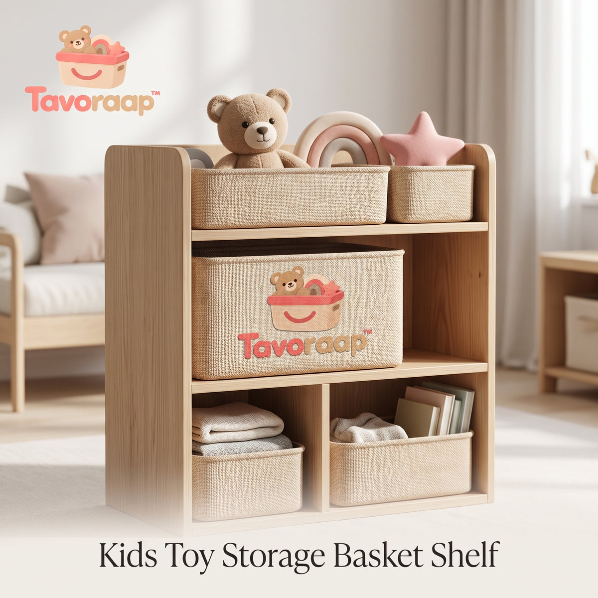 Tavoraap™ Kids Toy Storage Basket Shelf image 2