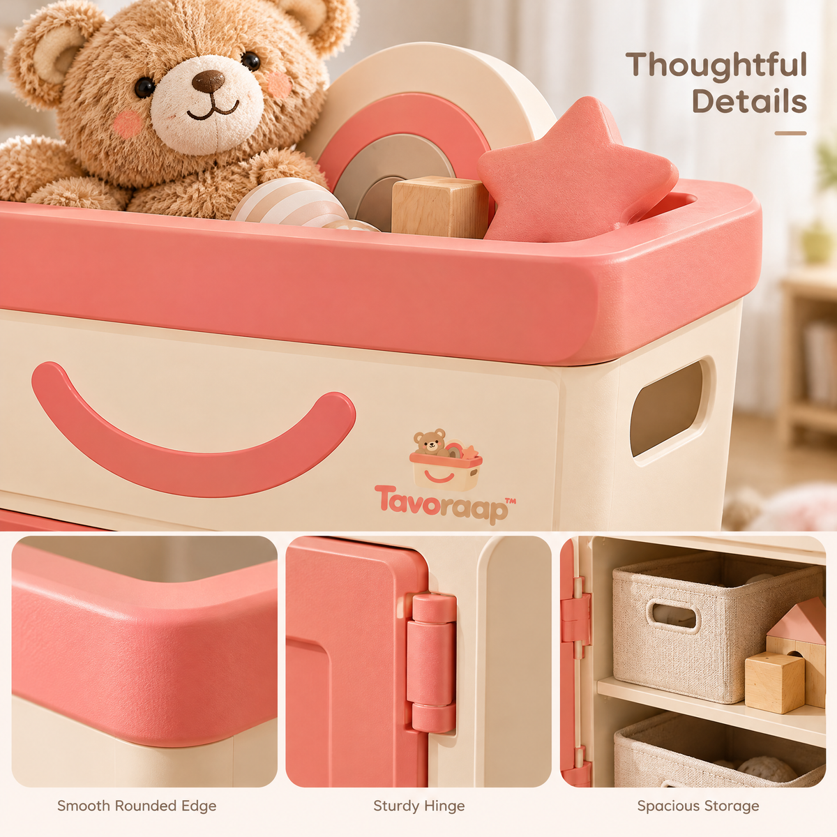 Tavoraap™ Kids Room Storage Cabinet with Doors image 1