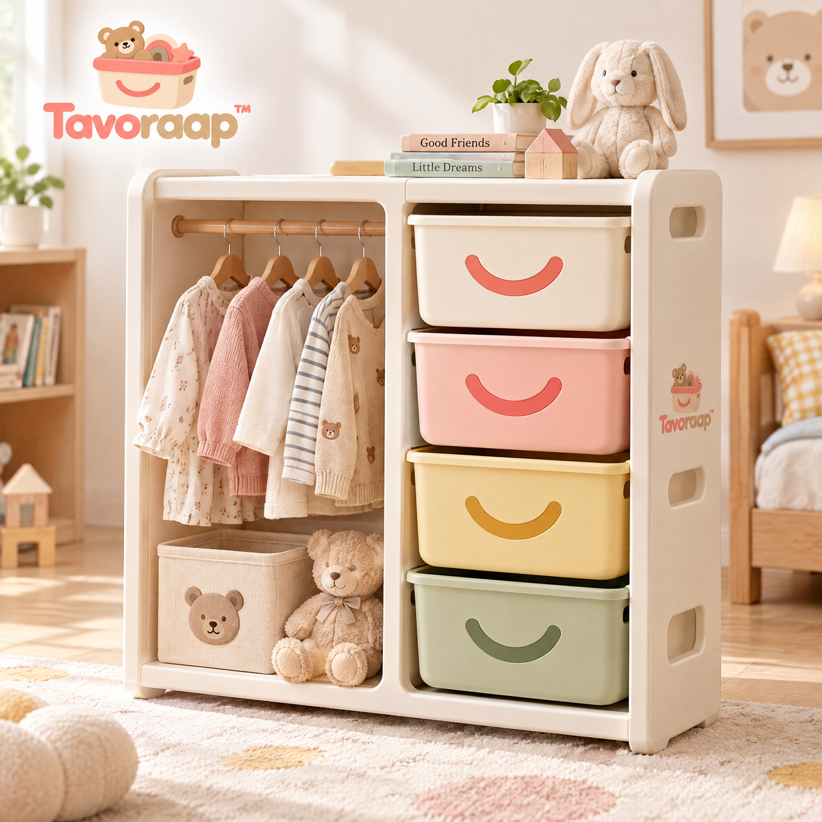 Tavoraap™ Kids Closet Organizer with Drawers image 4