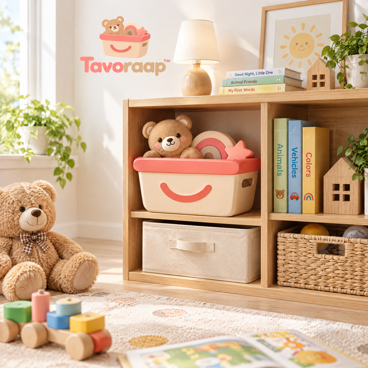 Tavoraap™ Children’s Playroom Storage Wall Shelf image 8