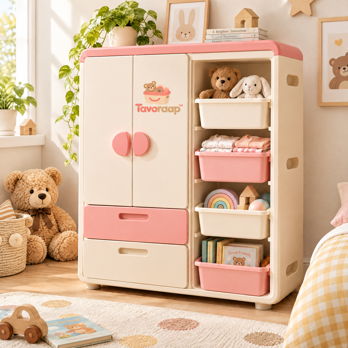 Tavoraap™ Kids Wardrobe Storage Cabinet image 8