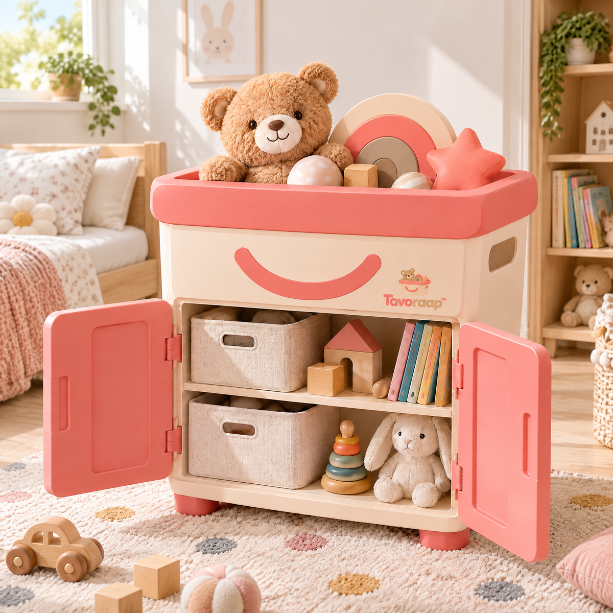 Tavoraap™ Kids Room Storage Cabinet with Doors image 7